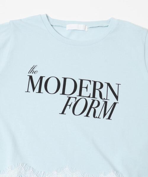 SENSE OF PLACE by URBAN RESEARCH（センスオブプレイスバイアーバンリサーチ）の「クロップドレースロゴTシャツ(半袖)（Tシャツ/カットソー・レディース・ライトブルー/オフホワイト/ブラック・ONE）」の6枚目の写真