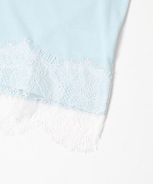 SENSE OF PLACE by URBAN RESEARCH（センスオブプレイスバイアーバンリサーチ）の「クロップドレースロゴTシャツ(半袖)（Tシャツ/カットソー・レディース・ライトブルー/オフホワイト/ブラック・ONE）」の7枚目の写真