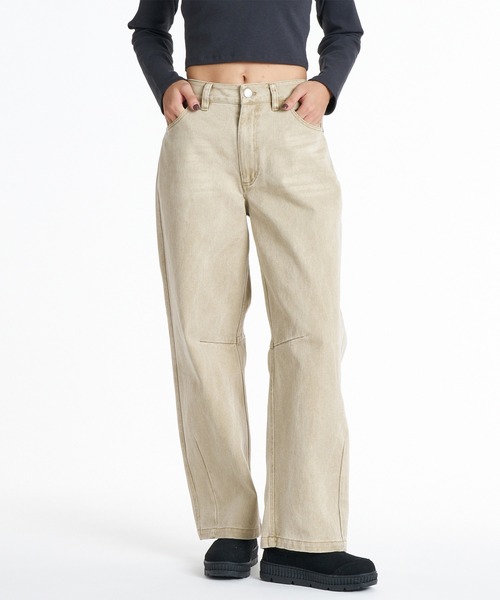 ROXY(ロキシー)の「ROXY/ロキシー ワイドパンツ RPT264038(その他パンツ・レディース・ベージュ/レオパード・M)」の1枚目の写真