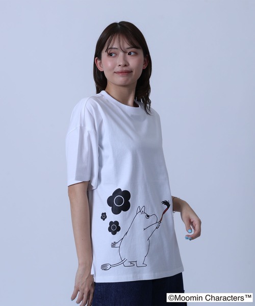 MARY QUANT(マリークワント)の「MOOMIN×MQペイントビッグ Tシャツ(Tシャツ/カットソー・レディース・ホワイト/ブラック・M)」の1枚目の写真