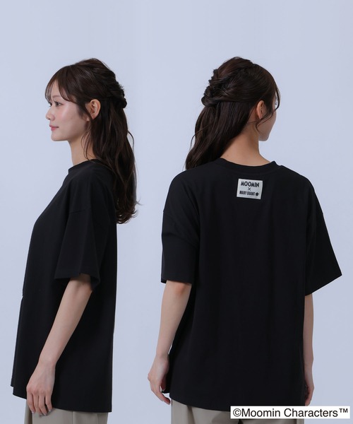 MARY QUANT(マリークワント)の「MOOMIN×MQペイントビッグ Tシャツ(Tシャツ/カットソー・レディース・ホワイト/ブラック・M)」の4枚目の写真