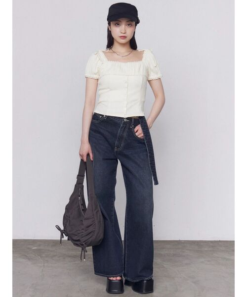 EMODA(エモダ)の「カットオフショルダートップス(Tシャツ/カットソー・レディース・ブラック/グレー/アイボリー/その他・FREE)」の12枚目の写真