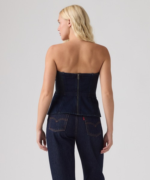 Levi's(リーバイス)の「Levi's/リーバイス スウィートハートビスチェ(キャミソール・レディース・ダークインディゴブルー・M/S/XS)」の3枚目の写真