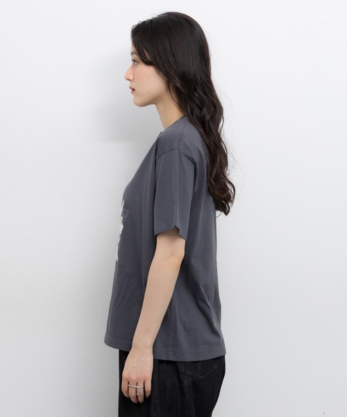 RAGEBLUE(レイジブルー)の「フラワーモチーフTシャツ(Tシャツ/カットソー・レディース・ダークグレー/オフホワイト・FREE)」の18枚目の写真