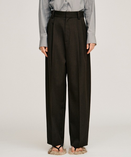 PRANK PROJECT(プランクプロジェクト)の「【2026Autumn Pre-Order】ウーステッドクリースパンツ / Worsted Crease Pants(スラックス・レディース・ブルー/ピンク/ブラウン・38/36)」の2枚目の写真