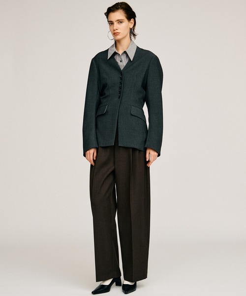 PRANK PROJECT(プランクプロジェクト)の「【2026Autumn Pre-Order】ウーステッドクリースパンツ / Worsted Crease Pants(スラックス・レディース・ブルー/ピンク/ブラウン・38/36)」の7枚目の写真