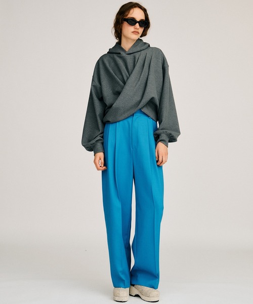 PRANK PROJECT(プランクプロジェクト)の「【2026Autumn Pre-Order】ウーステッドクリースパンツ / Worsted Crease Pants(スラックス・レディース・ブルー/ピンク/ブラウン・38/36)」の8枚目の写真