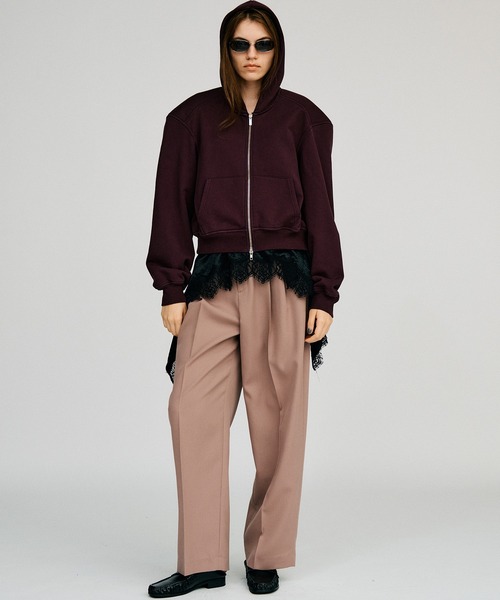 PRANK PROJECT(プランクプロジェクト)の「【2026Autumn Pre-Order】ウーステッドクリースパンツ / Worsted Crease Pants(スラックス・レディース・ブルー/ピンク/ブラウン・38/36)」の10枚目の写真