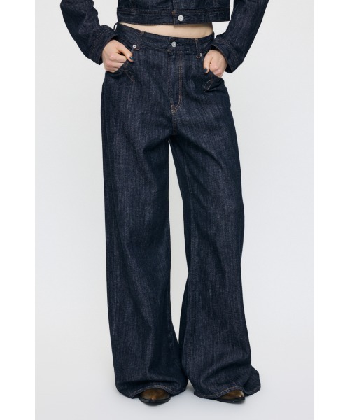 MOUSSY(マウジー)の「【26年AW新作】【セットアップ対応】WESTERN WIDE BAGGY(デニムパンツ・レディース・ワンウォッシュ・1/0/2)」の8枚目の写真