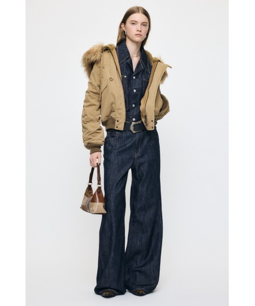 MOUSSY(マウジー)の「【26年AW新作】【セットアップ対応】WESTERN WIDE BAGGY(デニムパンツ・レディース・ワンウォッシュ・1/0/2)」の4枚目の写真