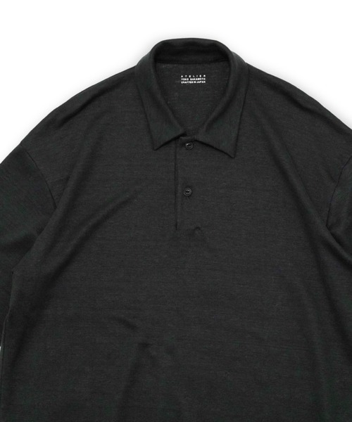 yoko sakamoto(ヨーコサカモト)の「【YOKO SAKAMOTO】 POLO(ポロシャツ・メンズ・ブラック/キナリ・MEDIUM/SMALL)」の4枚目の写真