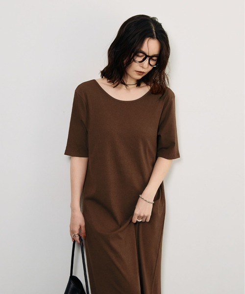 STELLA FISH(ステラフィッシュ)の「リブワンピース/2way(ワンピース・レディース・チャコールグレー/ブラウン・SMALL/MEDIUM/TALL)」の1枚目の写真