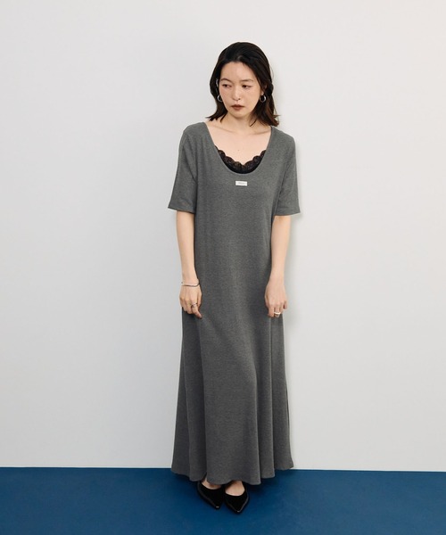 STELLA FISH(ステラフィッシュ)の「リブワンピース/2way(ワンピース・レディース・チャコールグレー/ブラウン・SMALL/MEDIUM/TALL)」の2枚目の写真