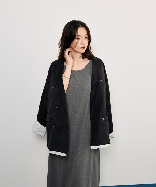 STELLA FISH(ステラフィッシュ)の「リブワンピース/2way(ワンピース・レディース・チャコールグレー/ブラウン・SMALL/MEDIUM/TALL)」の4枚目の写真