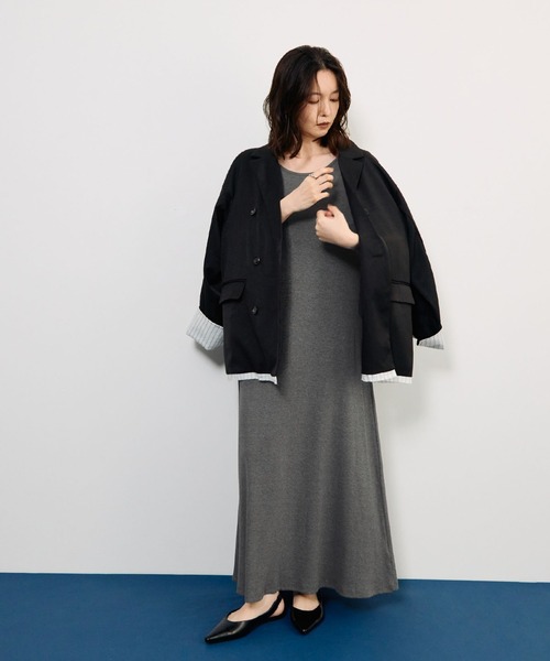 STELLA FISH(ステラフィッシュ)の「リブワンピース/2way(ワンピース・レディース・チャコールグレー/ブラウン・SMALL/MEDIUM/TALL)」の9枚目の写真