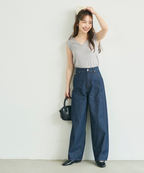coca（coca）（コカ）の「モイスチャーニットベスト（ベスト・レディース・チャコール/グレー・L/M/S）」の14枚目の写真