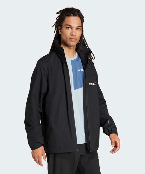 adidas(アディダス)の「マルチ エッセンシャルズ 2L レインジャケット / アディダス adidas(ナイロンジャケット・メンズ・ブラック・XX-LARGE/3XL/LARGE/MEDIUM/SMALL/X-LARGE)」の3枚目の写真