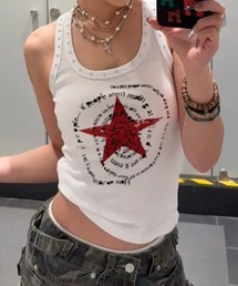 スターサークルロゴ スタッズタンクトップ ノースリーブ