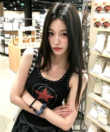 スターサークルロゴ スタッズタンクトップ ノースリーブ