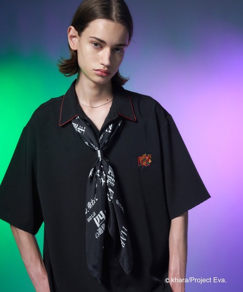 HARE(ハレ)の「【新世紀エヴァンゲリオン×HARE】シルクスカーフ(HARE)(バンダナ/スカーフ・メンズ・パープル/ブラック・FREE)」の7枚目の写真