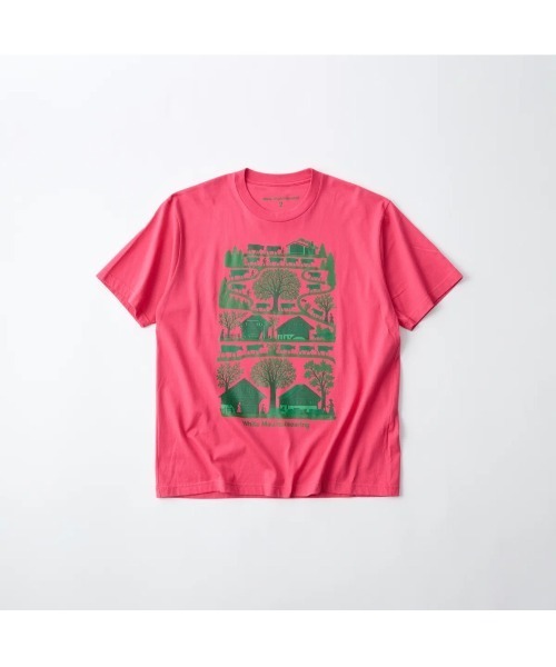 WHITE MOUNTAINEERING(ホワイトマウンテニアリング)の「【White Mountaineering】ホワイトマウンテニアリング COWHERD T-SHIRT(Tシャツ/カットソー・メンズ・ピンク/ネイビー・3)」の2枚目の写真
