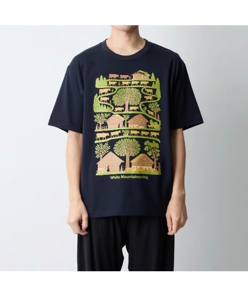 WHITE MOUNTAINEERING(ホワイトマウンテニアリング)の「【White Mountaineering】ホワイトマウンテニアリング COWHERD T-SHIRT(Tシャツ/カットソー・メンズ・ピンク/ネイビー・3)」の4枚目の写真