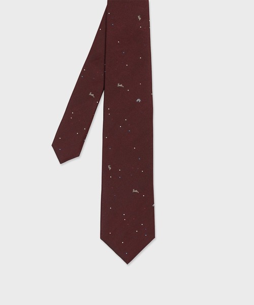 Paul Smith(ポールスミス)の「“Random Dot & Rabbit” タイ【260048 552MJ】(ネクタイ・メンズ・ネイビー/レッド/グリーン/バーガンディー・FREE)」の4枚目の写真
