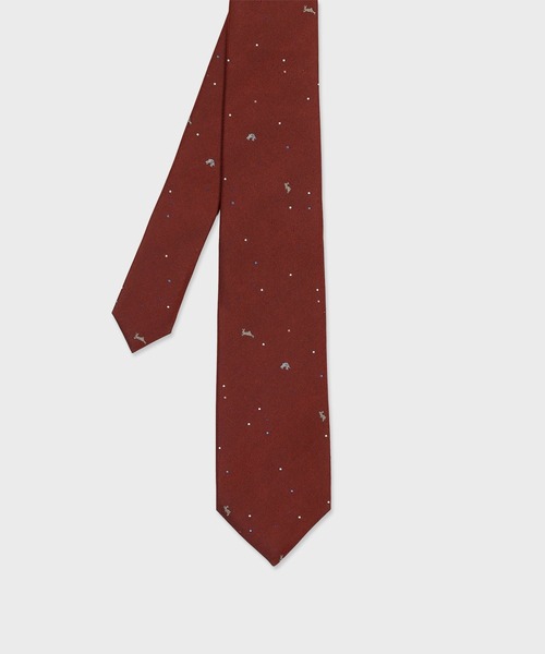Paul Smith(ポールスミス)の「“Random Dot & Rabbit” タイ【260048 552MJ】(ネクタイ・メンズ・ネイビー/レッド/グリーン/バーガンディー・FREE)」の3枚目の写真
