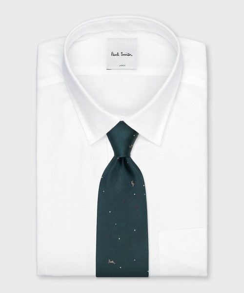 Paul Smith(ポールスミス)の「“Random Dot & Rabbit” タイ【260048 552MJ】(ネクタイ・メンズ・ネイビー/レッド/グリーン/バーガンディー・FREE)」の6枚目の写真