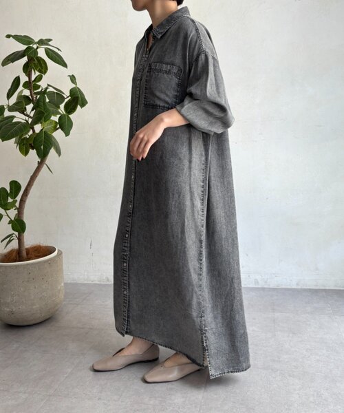 Jena espace merveilleux(ジェナ エスパスメルヴェイユ)の「テンセルデニムシャツワンピース(ワンピース・レディース・ブルー/グレー・FREE)」の11枚目の写真