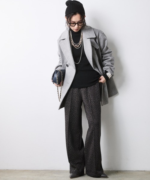 CHIC STYLE（シックスタイル）の「ライトリブタートルニット＜大きいサイズ有＞シックスタイル（ニット/セーター・レディース・グレー/ワイン/ブラック・5L/4L/3L/LL/L/M）」の22枚目の写真