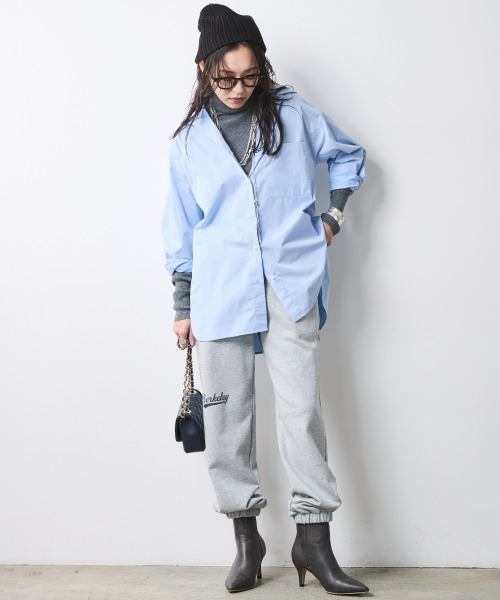 CHIC STYLE（シックスタイル）の「ライトリブタートルニット＜大きいサイズ有＞シックスタイル（ニット/セーター・レディース・グレー/ワイン/ブラック・5L/4L/3L/LL/L/M）」の9枚目の写真