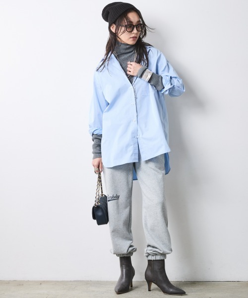 CHIC STYLE（シックスタイル）の「ライトリブタートルニット＜大きいサイズ有＞シックスタイル（ニット/セーター・レディース・グレー/ワイン/ブラック・5L/4L/3L/LL/L/M）」の10枚目の写真