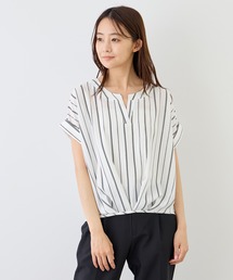 裾タックスキッパーブラウス