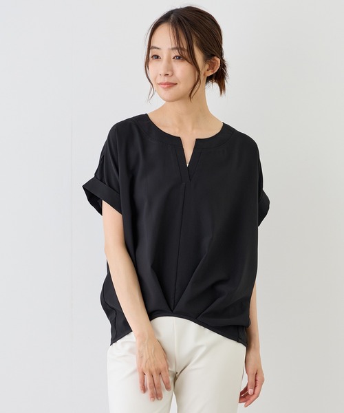 Jayro(ジャイロ)の「裾タックスキッパーブラウス(シャツ/ブラウス・レディース・ブラック系その他/ブラック/ホワイト/ホワイト系その他・M)」の3枚目の写真