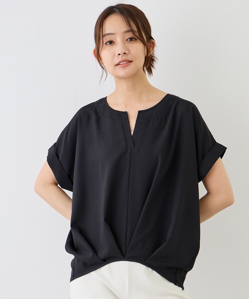 Jayro(ジャイロ)の「裾タックスキッパーブラウス(シャツ/ブラウス・レディース・ブラック系その他/ブラック/ホワイト/ホワイト系その他・M)」の5枚目の写真