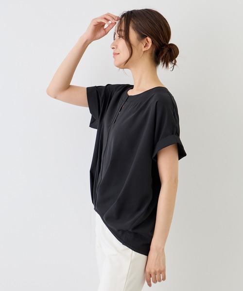 Jayro(ジャイロ)の「裾タックスキッパーブラウス(シャツ/ブラウス・レディース・ブラック系その他/ブラック/ホワイト/ホワイト系その他・M)」の7枚目の写真