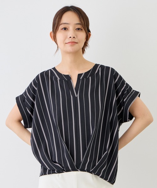 Jayro(ジャイロ)の「裾タックスキッパーブラウス(シャツ/ブラウス・レディース・ブラック系その他/ブラック/ホワイト/ホワイト系その他・M)」の12枚目の写真