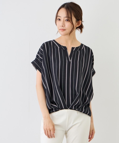 Jayro(ジャイロ)の「裾タックスキッパーブラウス(シャツ/ブラウス・レディース・ブラック系その他/ブラック/ホワイト/ホワイト系その他・M)」の13枚目の写真