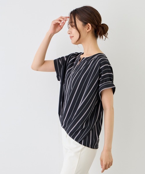 Jayro(ジャイロ)の「裾タックスキッパーブラウス(シャツ/ブラウス・レディース・ブラック系その他/ブラック/ホワイト/ホワイト系その他・M)」の14枚目の写真