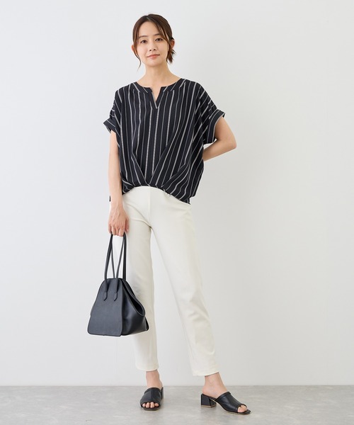 Jayro(ジャイロ)の「裾タックスキッパーブラウス(シャツ/ブラウス・レディース・ブラック系その他/ブラック/ホワイト/ホワイト系その他・M)」の17枚目の写真