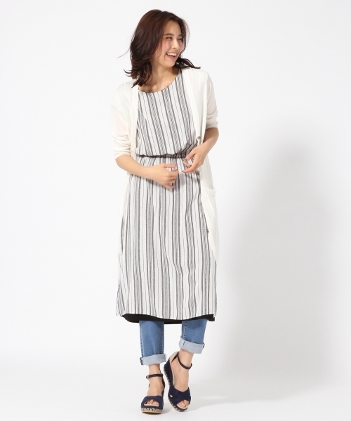 GLOBAL WORK（グローバルワーク）の「リバーシブルワンピースフレンチスリーブ/710140（ワンピース・レディース・グレー/ブルー/ブラック/ネイビー/ブルー系その他/ダークブルー/その他3/ライトブルー/その他・LARGE/MEDIUM）」の10枚目の写真