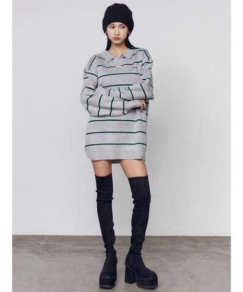 EMODA(エモダ)の「スクエアフィットロングブーツ(ブーツ・レディース・ブラック・X-LARGE)」の11枚目の写真