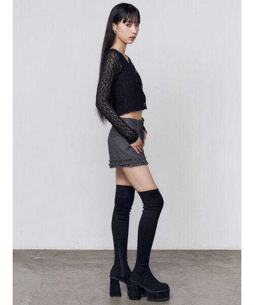 EMODA(エモダ)の「スクエアフィットロングブーツ(ブーツ・レディース・ブラック・X-LARGE)」の17枚目の写真
