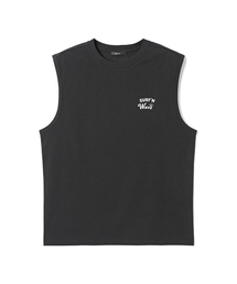 男性サーフィンアートワークノースリーブTシャツ(BLACK)(HC6STA1)
