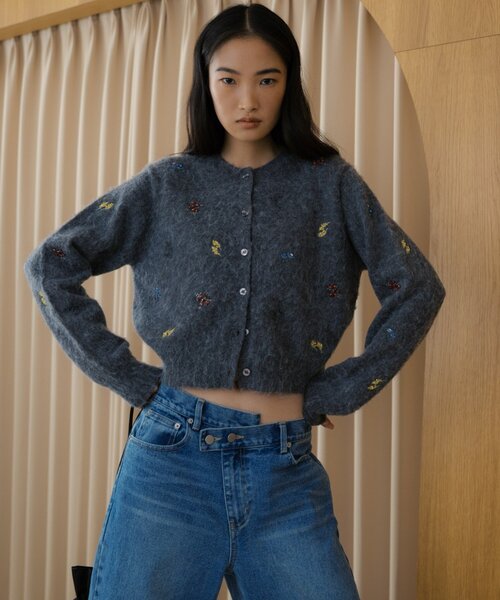 SHENERY(シーナリー)の「刺繍ビジューカーディガン(カーディガン/ボレロ・レディース・ホワイト/グレー・FREE)」の20枚目の写真
