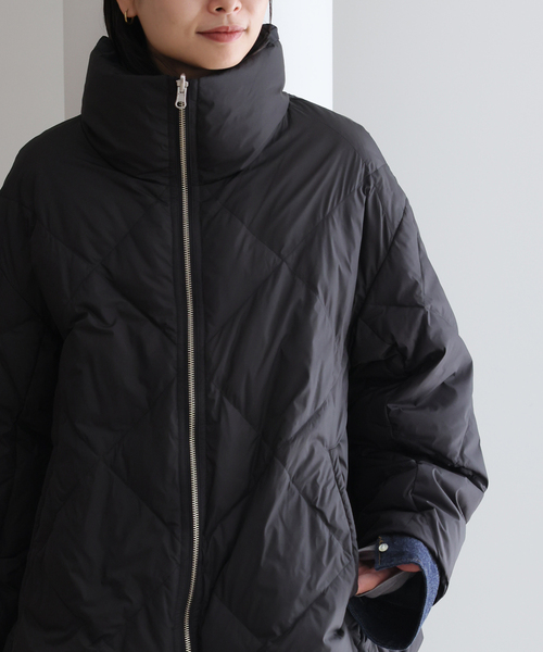 JOURNAL STANDARD(ジャーナルスタンダード)の「ワッシャーナイロンリバーシブルダウンAラインコート(ダウンジャケット/コート・レディース・ブラック/ブラウン・FREE)」の11枚目の写真