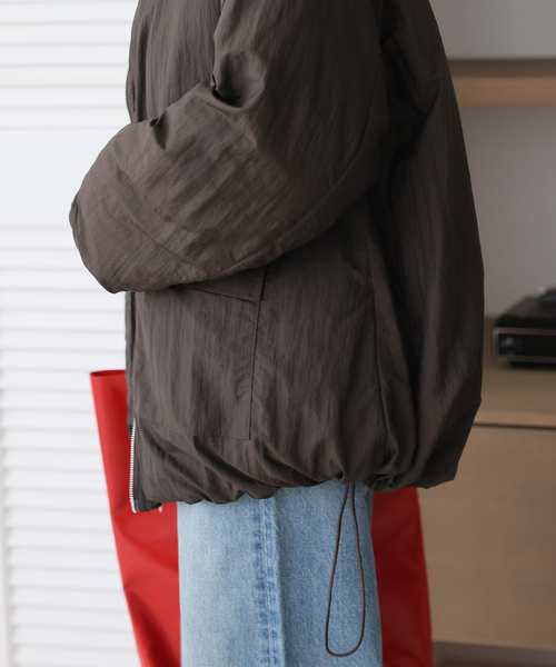 JOURNAL STANDARD(ジャーナルスタンダード)の「ワッシャーナイロンリバーシブルダウンAラインコート(ダウンジャケット/コート・レディース・ブラック/ブラウン・FREE)」の18枚目の写真
