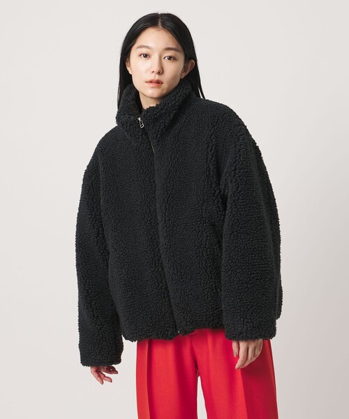 MARW UNITED ARROWS(マルゥ ユナイテッドアローズ)の「<MARW UNITED ARROWS>ボア ブルゾン(その他アウター・レディース・ブラック/モカ・38/36)」の2枚目の写真