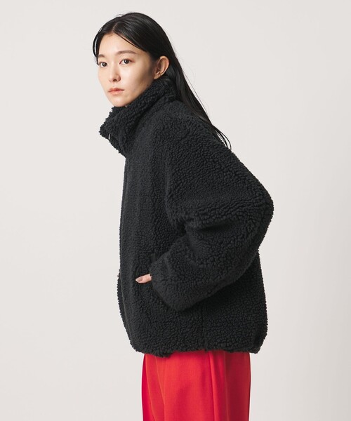 MARW UNITED ARROWS(マルゥ ユナイテッドアローズ)の「<MARW UNITED ARROWS>ボア ブルゾン(その他アウター・レディース・ブラック/モカ・38/36)」の6枚目の写真